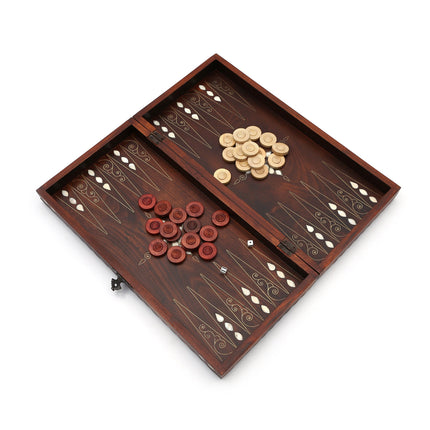 Sedef Kakmalı + Ahşap + El Yapımı + Tavla Seti  50cm