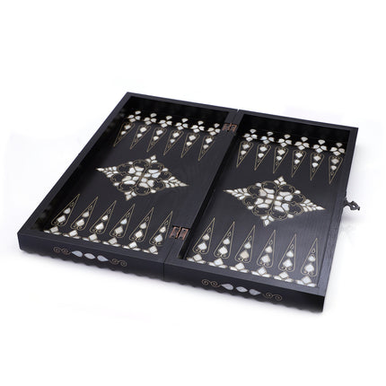 Sedef Kakmalı + Ahşap + El Yapımı + Tavla Seti 50 cm